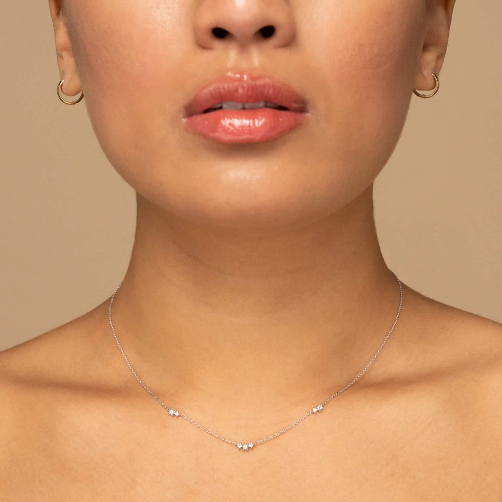 mejuri floating sapphire sterling silver necklace
